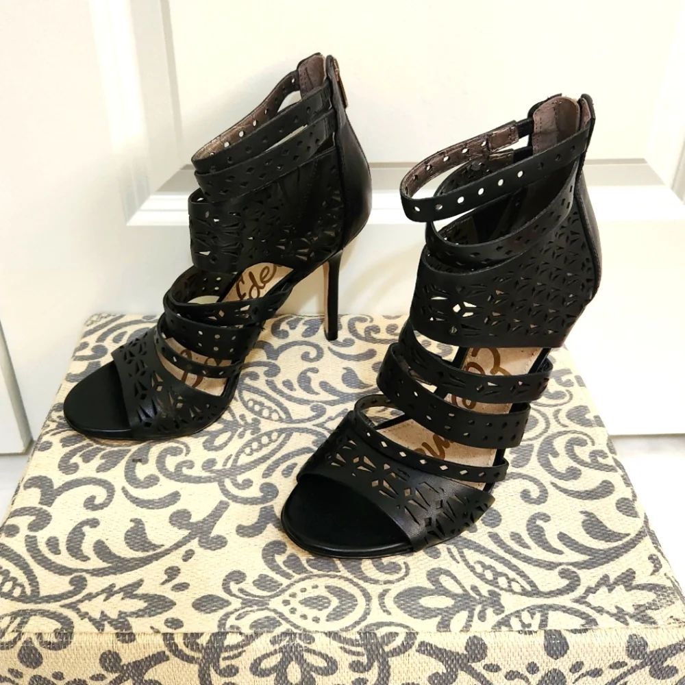 NEW Sam Edelman Alysia Leather Heels - Picture 3 of 8